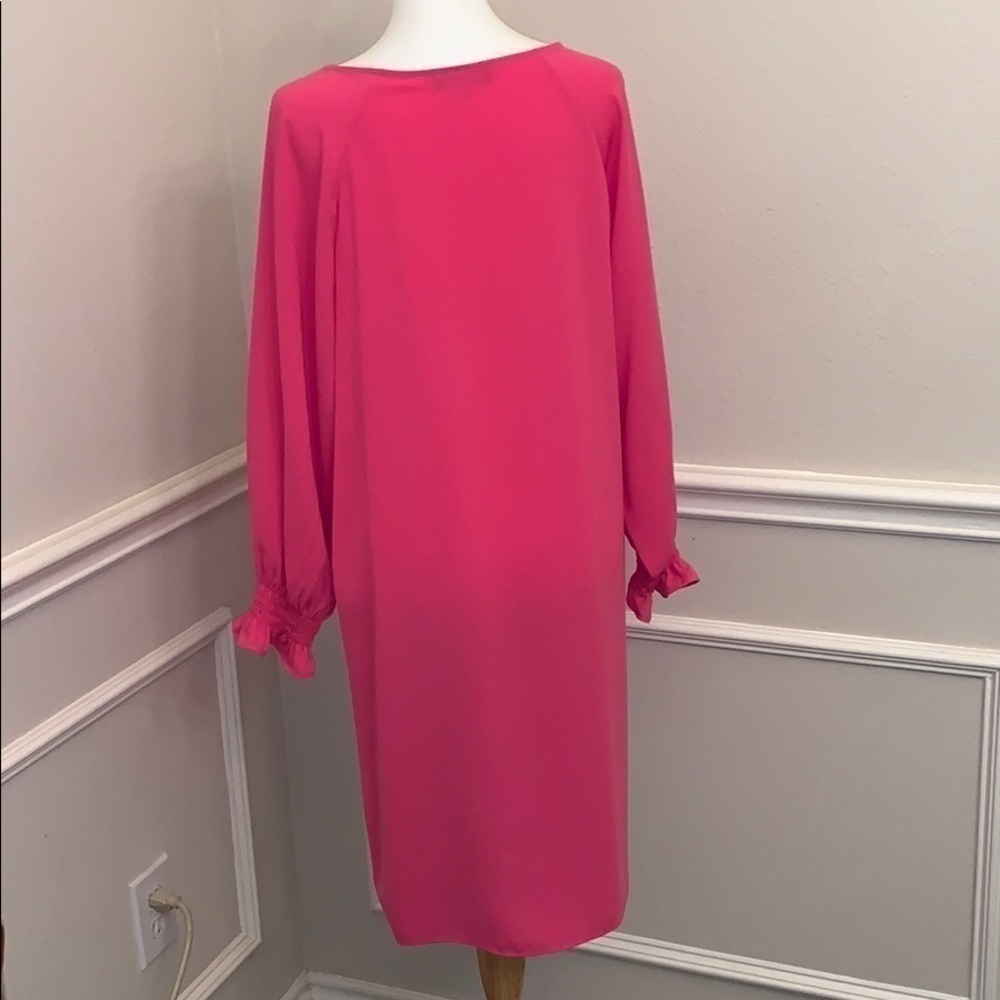 𝅺nine West Dress L/S Hot Pink Size M - Picture 4 of 8